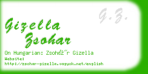 gizella zsohar business card